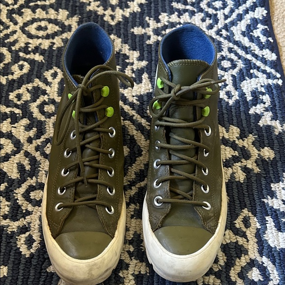 Converse Shoes - Converse Olive Green High-Top Sneakers